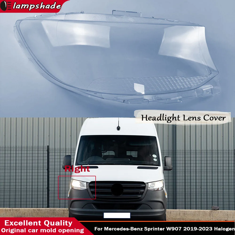

Headlamp Cover Transparent Lampshade Headlight Shell Replace Original Lens For Mercedes-Benz Sprinter W907 2019 - 2023 Halogen