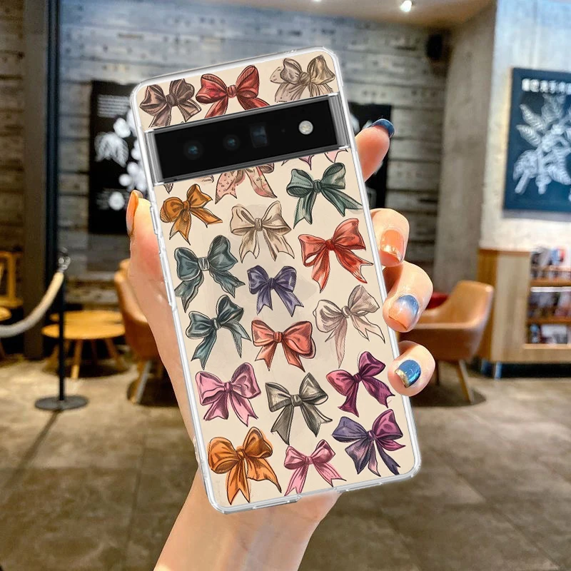 透明シリコンケース,かわいい,ピンク,Google Pixel 9,8,7,6,5,4,4xl, 7a, 6a, 5a, 4a, 3a, pro xl, 5g