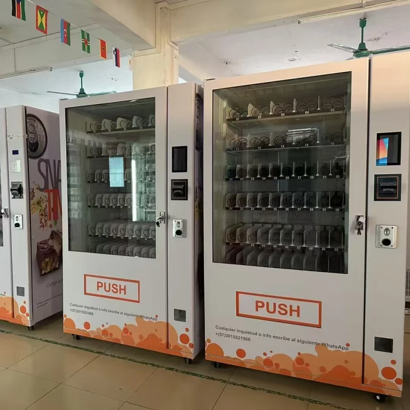 Custom Refrigerated Combo Vending Machine - Cold Drink and Snack Vending Machine