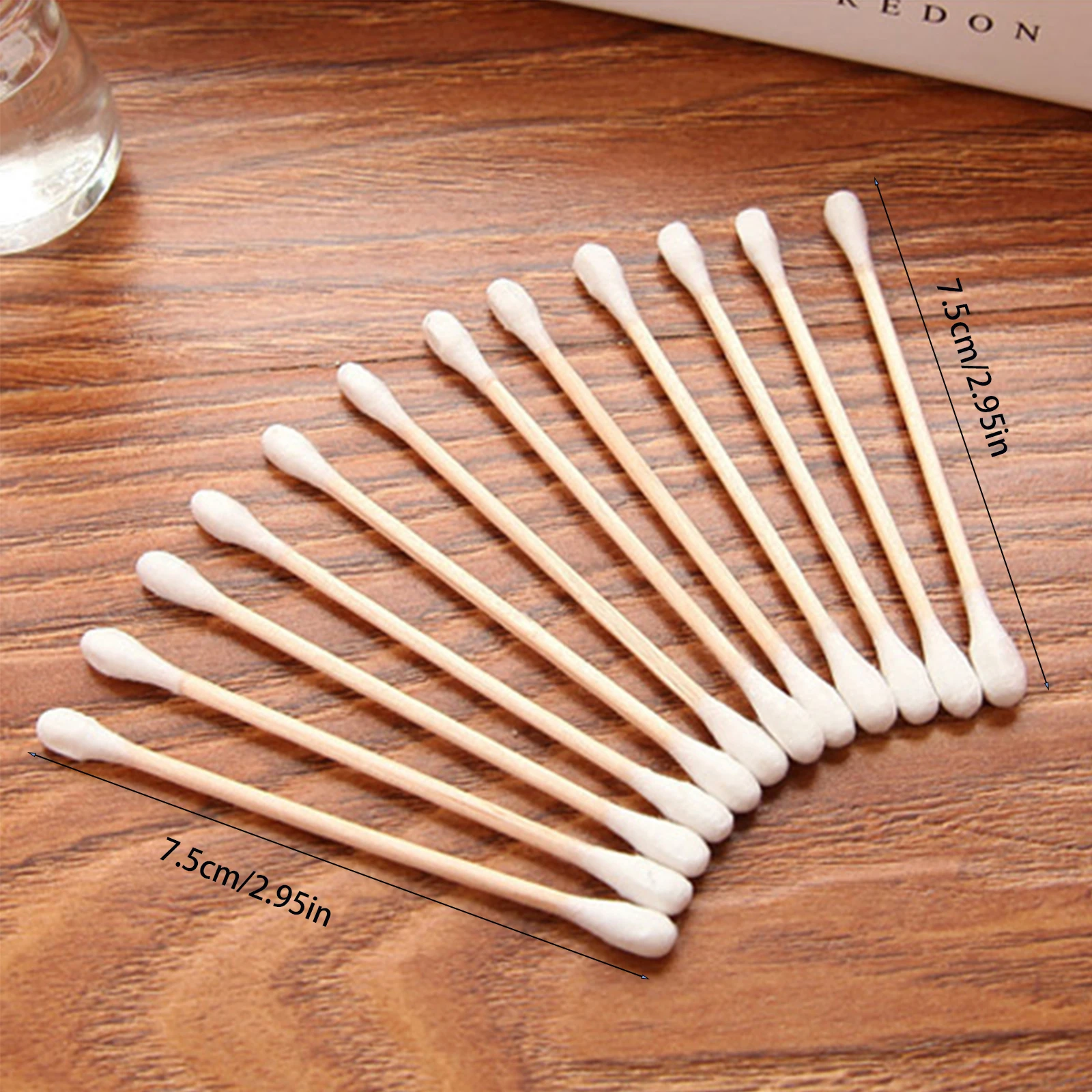 مسحات قطنية عالية الجودة برأسين، ناعمة، غير تساقط، صحية، مناسبة لنظافة الأذن، المكياج، إزالة المكياج، التنظيف #3