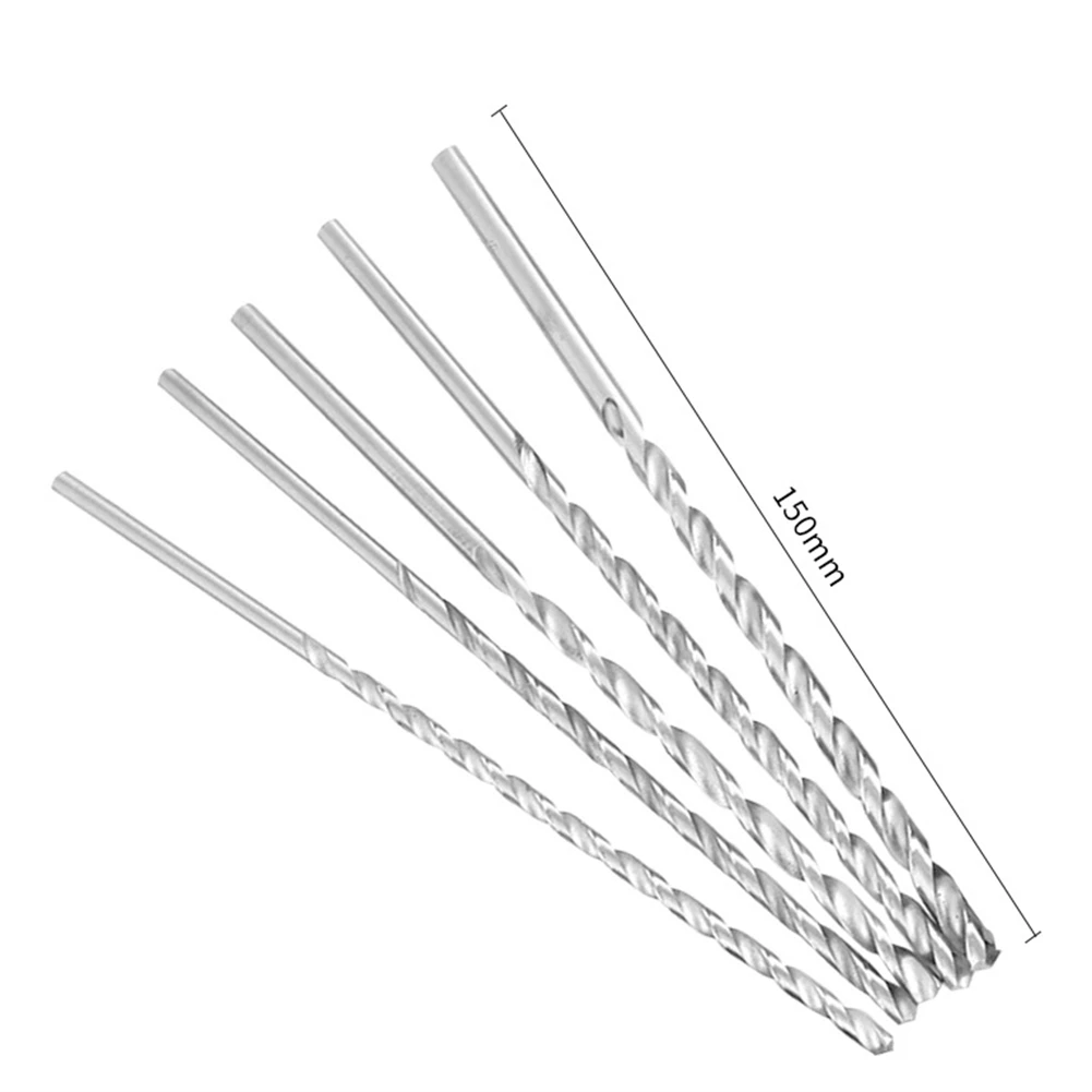 5Pcs Extra Long 150mm HSS Twist Drill 2mm 3mm 3.5mm 4mm 5mm Straigth Shank coclea Wood Metal Drilling Tools punta da trapano