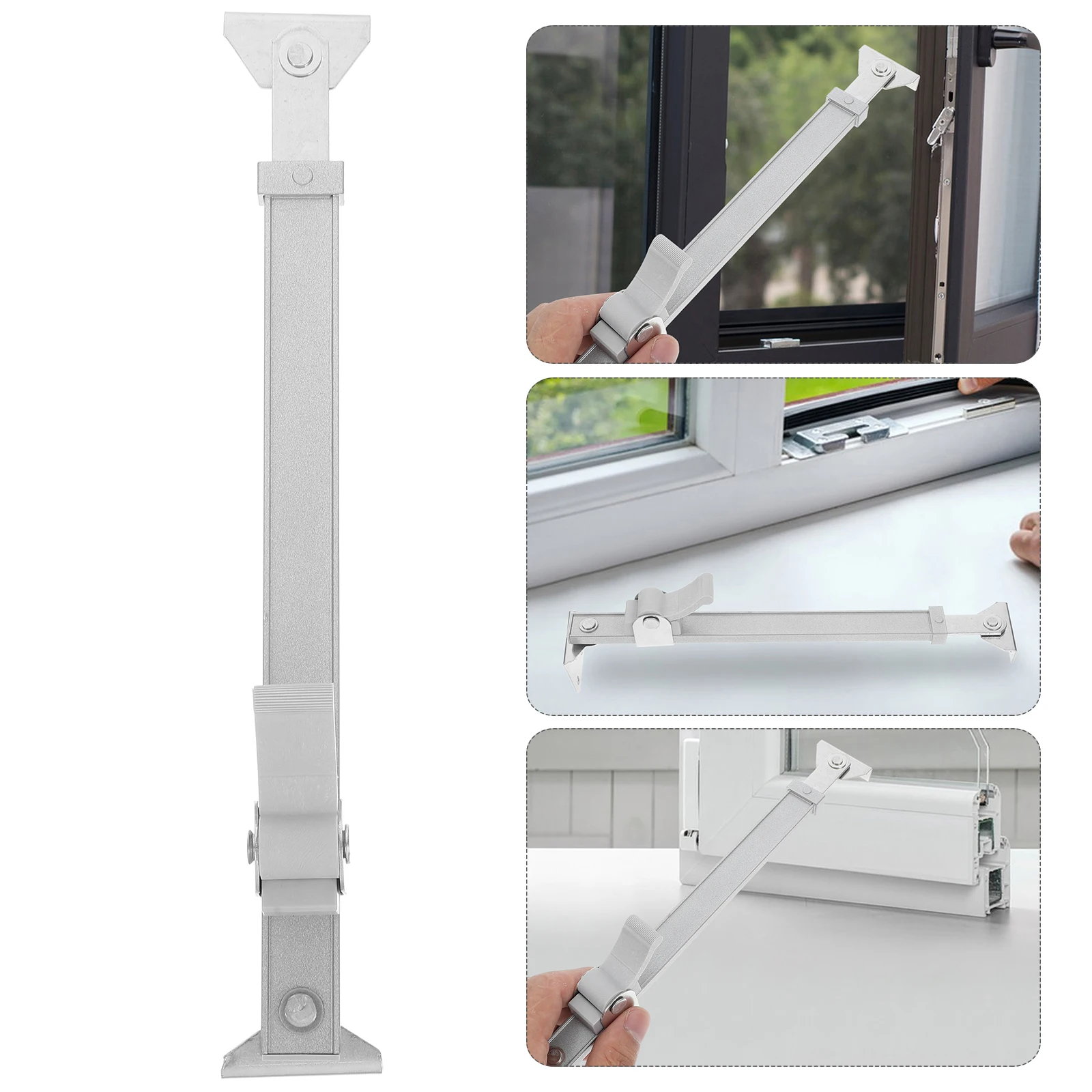 

Adjustable Casement Limiting Hinge Telescopic Security Bar Child Safety Ventilation Control Aluminum Alloy Replacement Part