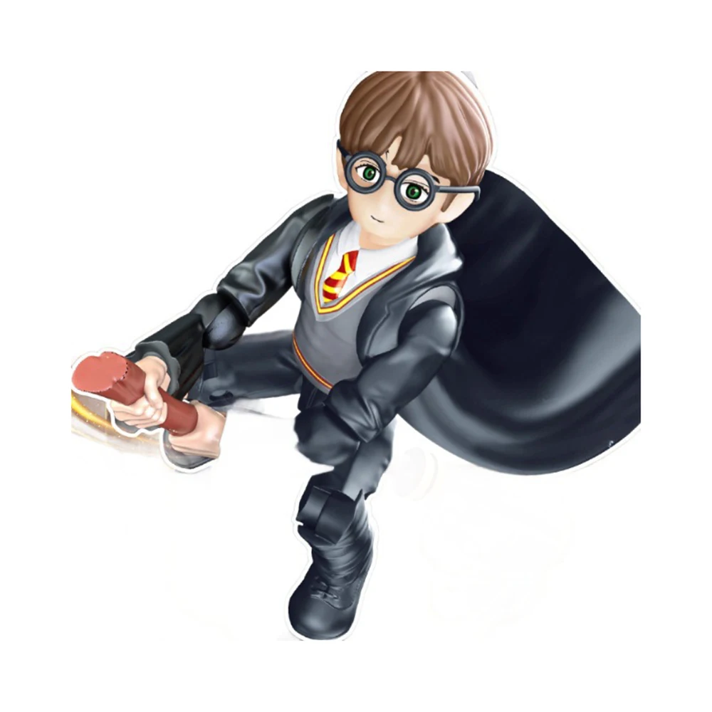 1/4 pçs harry potter caixa cega figura brinquedos filme hermione ron hedwig montado figuras coleção q versão modelo ornamentos presentes
