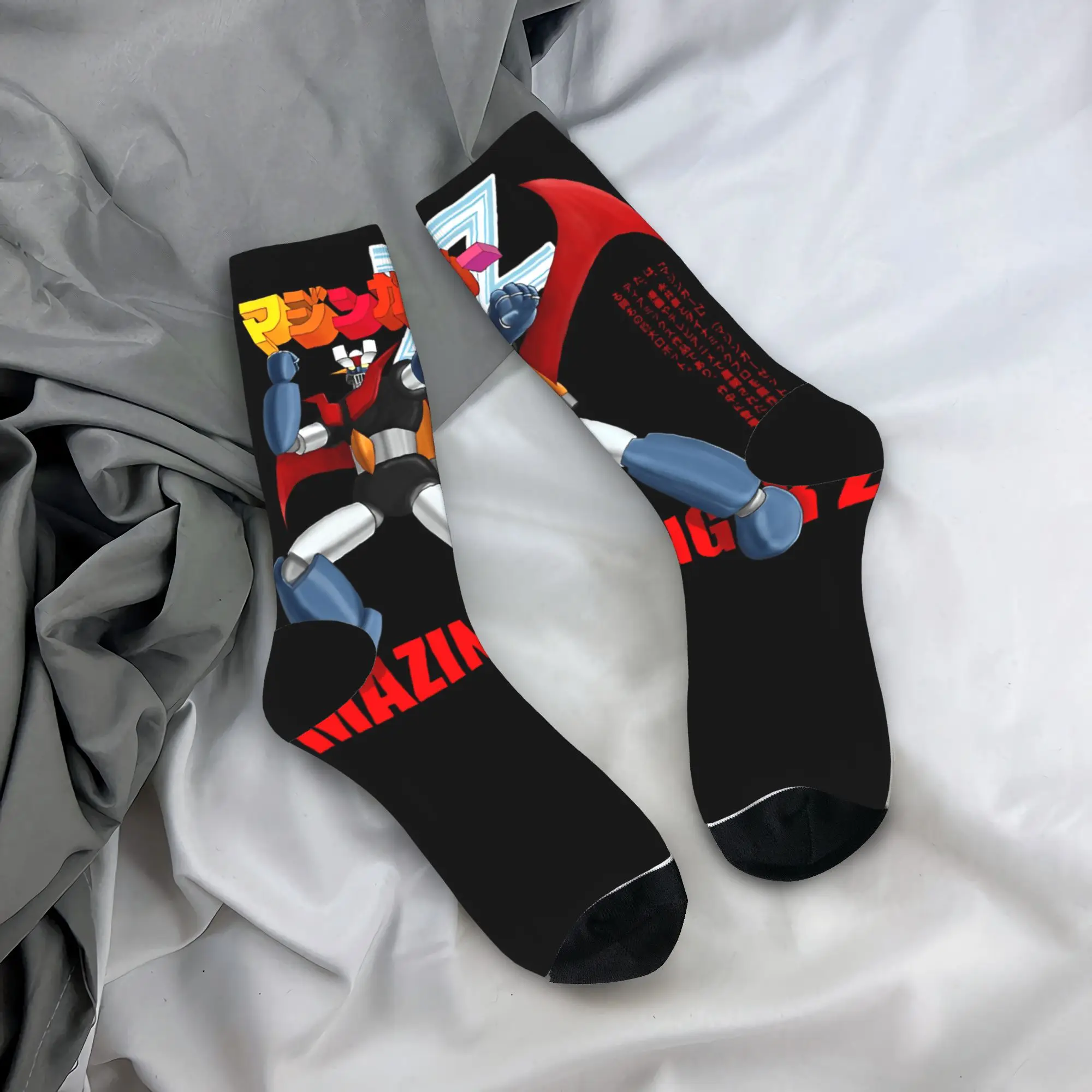 

Носки MazingerZ, модные чулки в стиле аниме для взрослых и мужчин, высококачественные спортивные носки для бега, весенние носки с рисунком, против пота