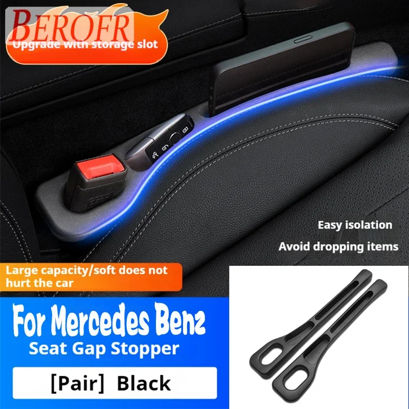 Car Seat Gap Filler Side Seam Plug Strip with Groove Leak-proof Filling Strip For Mercedes Benz A B C E S Class W204 W205 W212