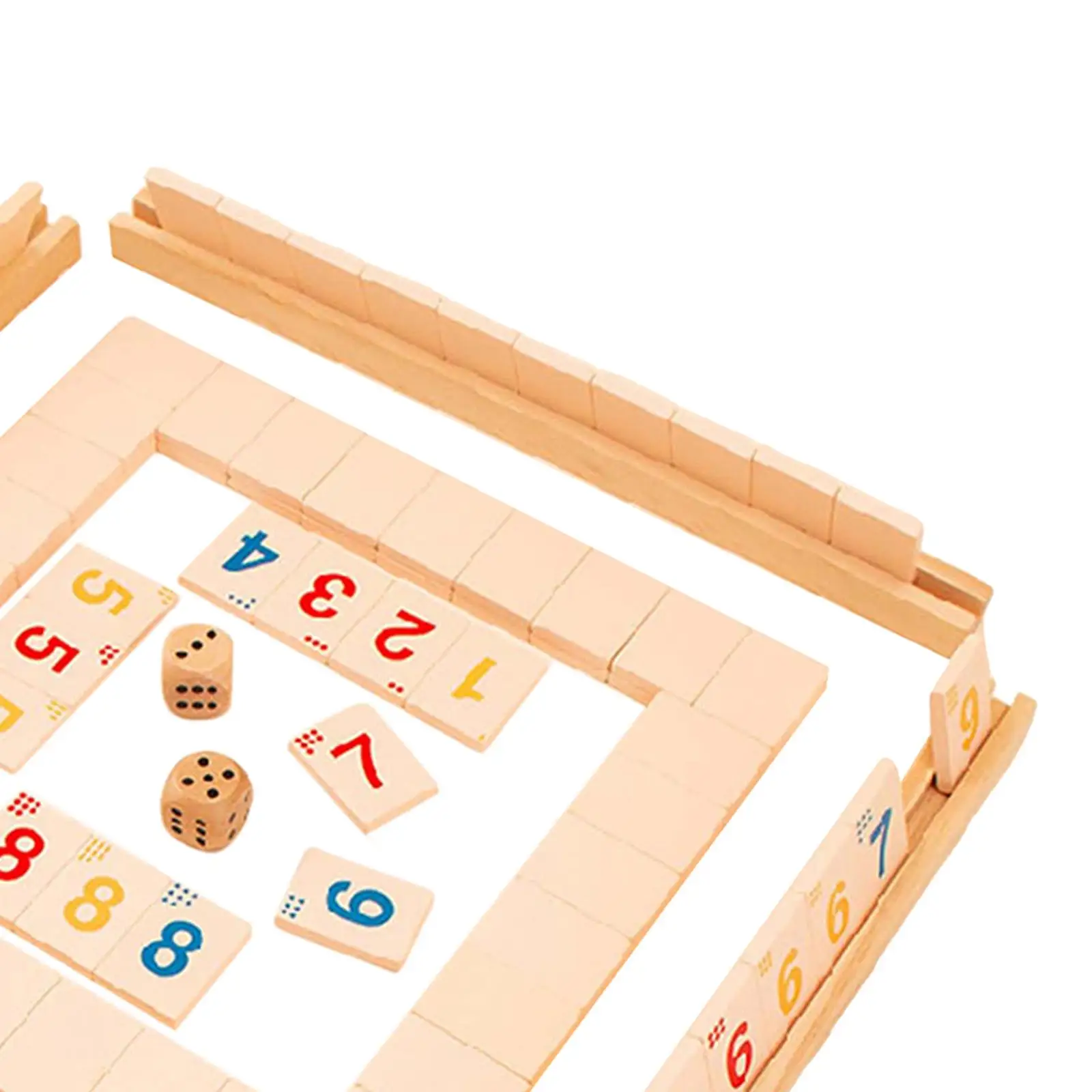 Tuile en bois à déplacement rapide, jeu de fête familiale, jouets dos, jeu numérique Mahjong pour 2 à 4 personnes