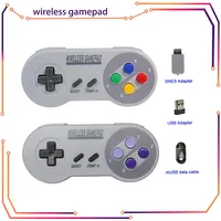 2.4G Wireless Gamepad Controller for SNES/Super Nintendo Classic Mini Console Retro Gaming Joystick with USB Receiver