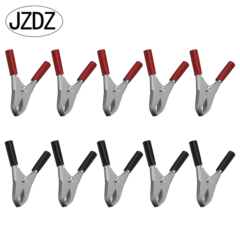 JZDZ 20PCS Insulated Alligator Clips Black Red Crocodile Clamps for Loaded Truck Car Battery Charging Electrical Testing J60012