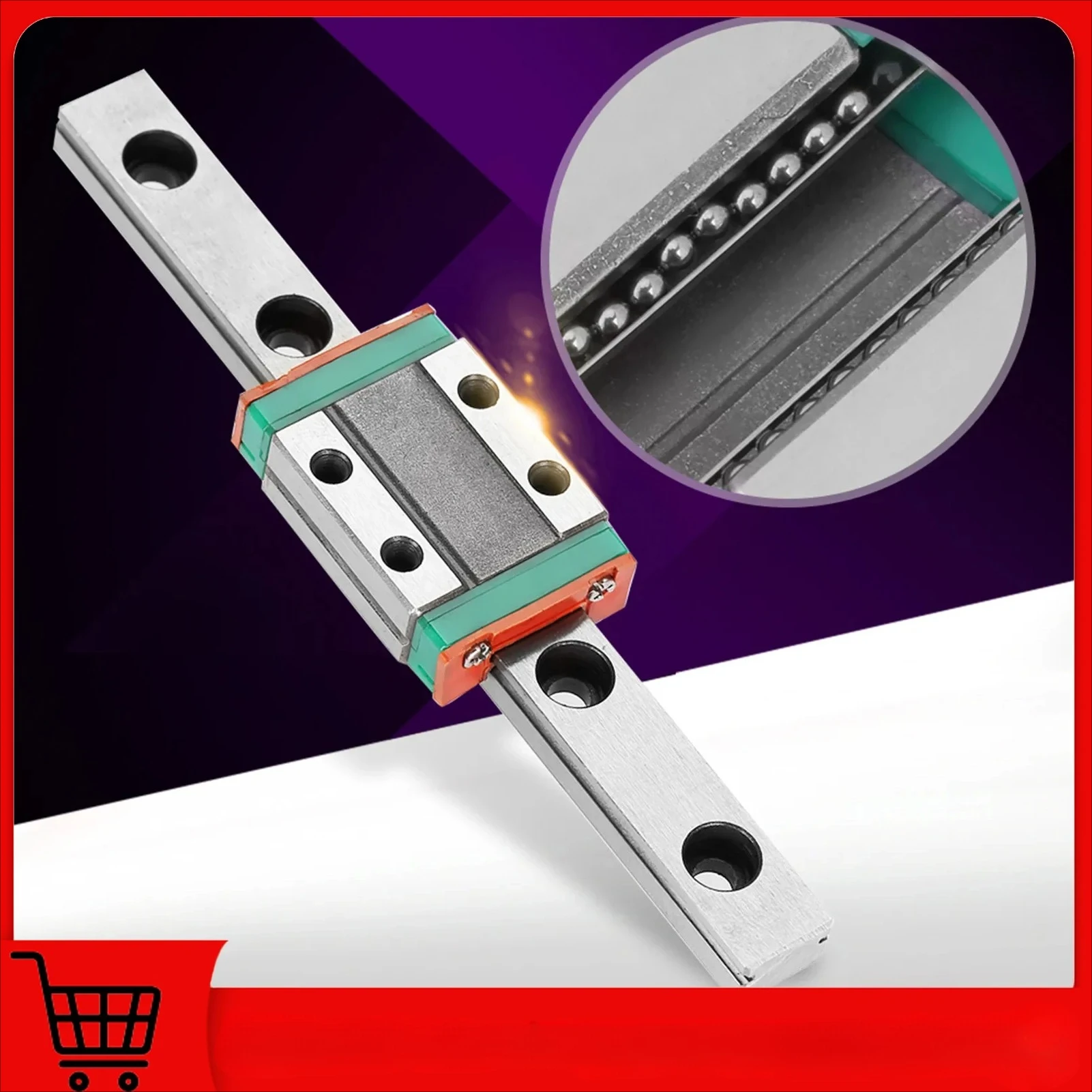 عربة السكك الحديدية الخطية LML9B مصغرة السكك الحديدية الخطية السكك الحديدية 9 مللي متر عرض الشريحة كتلة الحركة الخطية السكك الحديدية الخطية كاليفورنيا #1