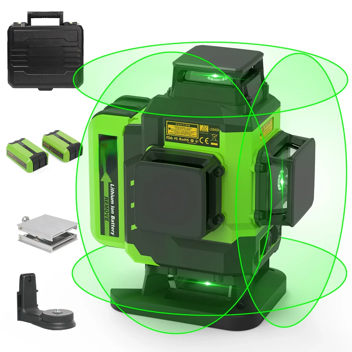 Hot salesHuepar LS04CG 4D 16 Lines Accurate Green Beam Laser Levels Auto Self-Leveling With Pulse Mode Extending Laser Line