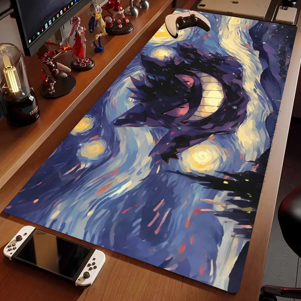 1pc Gengar Floor Mat Mouse Mat Desk Mat With Pad Gaming Accessories Prime Gaming XXL Keyboard Pad Padding Mat