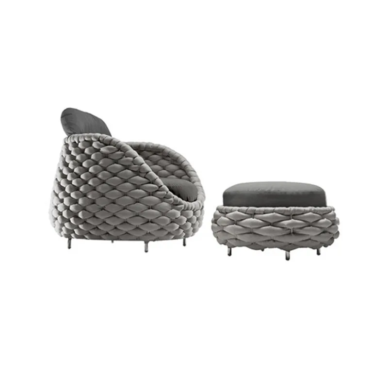 

Outdoor rope sofa chair, three-piece combination, rattan furniture