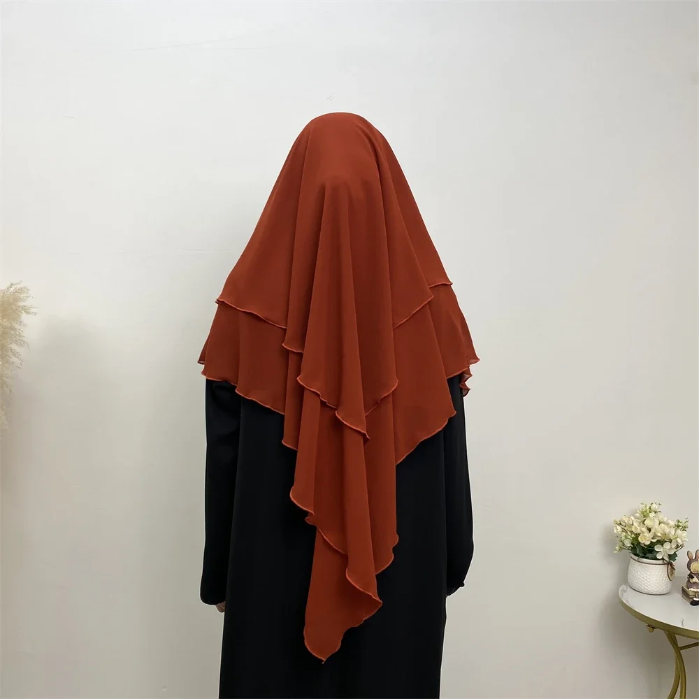 

Long Khimar Prayer Garment Muslim for Women Chiffon Eid Hooded Ramadan Full Cover Headscarf Islamic Veil Niqab Nikab Arab Kaftan