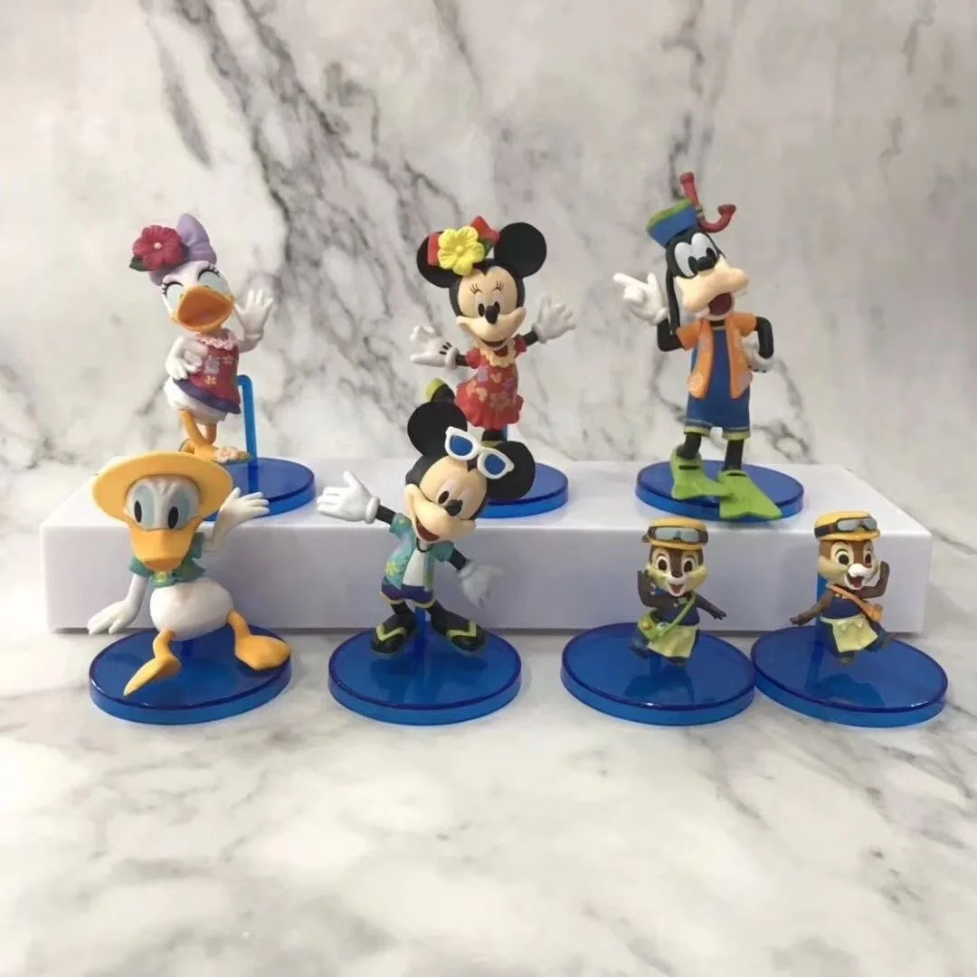 6-13 cm Disney Cartoon  Minnie  Mickey Mouse  Figures toys set Goofy Wedding cake decoration Action Wedding gift