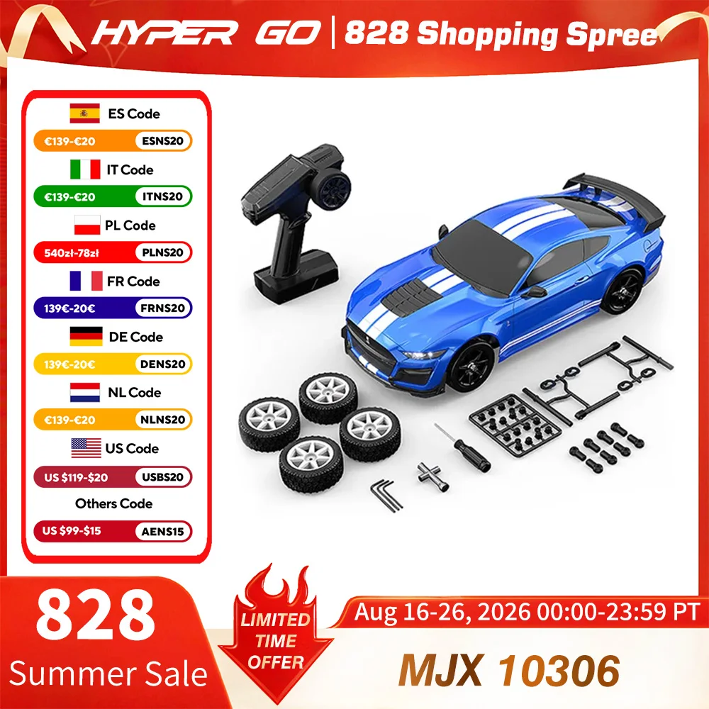Hyperr Go MJX 10306 1/10 Bürstenloser Motor Hochgeschwindigkeits-Drift Ferngesteuertes Auto 4WD Drift Kletter-Spielzeug Ferngesteuertes Fahrzeug