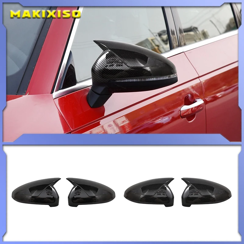

Ffor Audi A4 B9 A5 2017 2018 2019 2020 2021 2022 2023 Carbon RearView Mirror Cover Caps Sticking