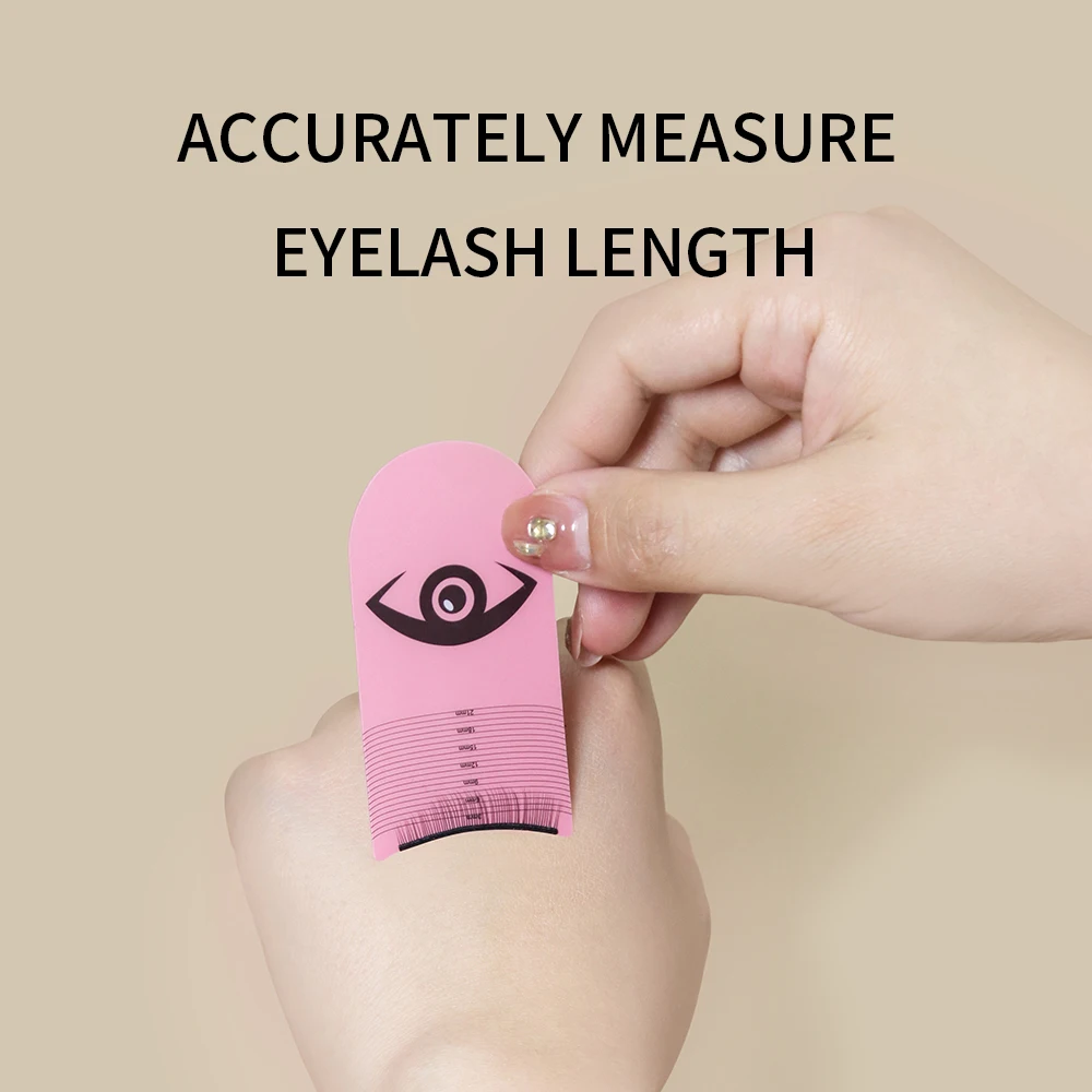 ANNAFRIS 5PCS Eyelash Length Measuring Ruler Portable Eyebrow Soft Plastic Ruler Makeup Tool Eyelash Extension Growth Accessory