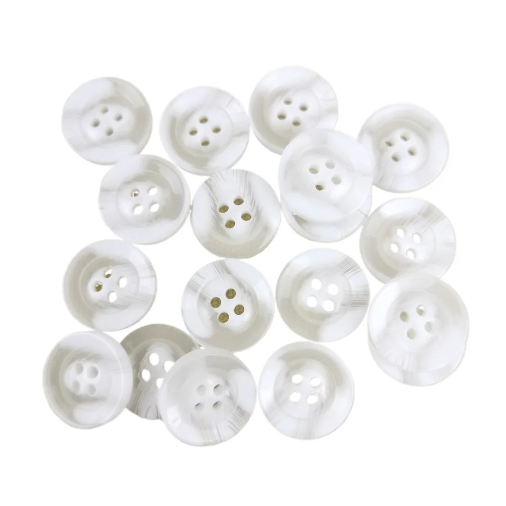 20pcs 17mm 4 Hole Big Resin Imitation Horn Pattern Coat Suit Buttons For Clothing Men Classical Jacket Decorative Sewing
