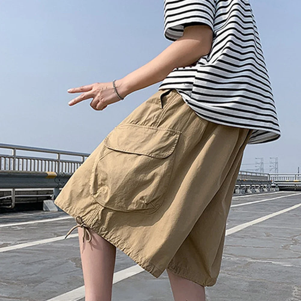 

Big Pocket Shorts Fashion Casual Pants Slight Stretch Elasticity Solid Color Pattern Vacation Holiday Shorts For Men