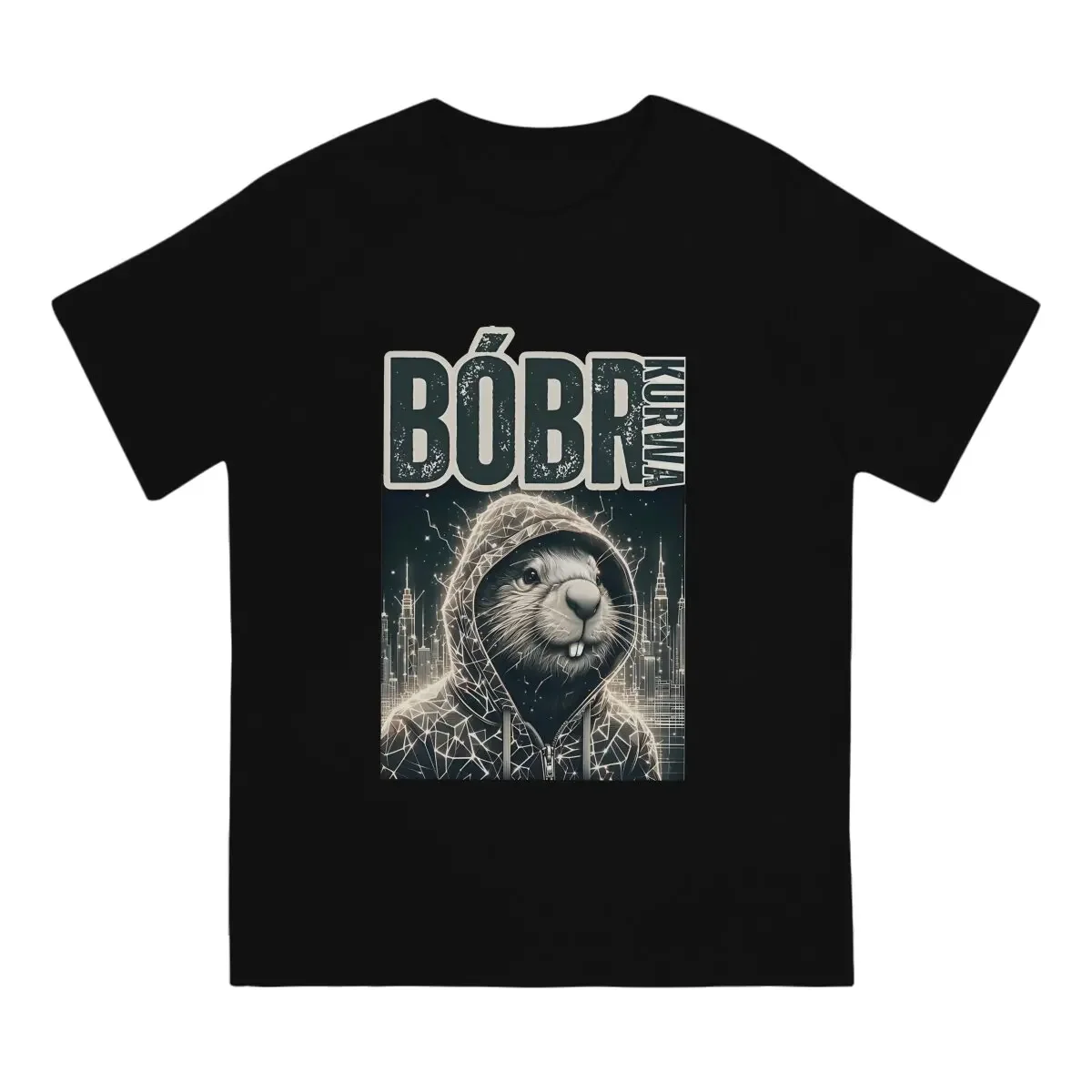 Kurwa Bobr Bober Newest Shirt For Men Steampunk City Circuits Round Collar Pure Cotton T Shirt Hip Hop Birthday Gifts Streetwear