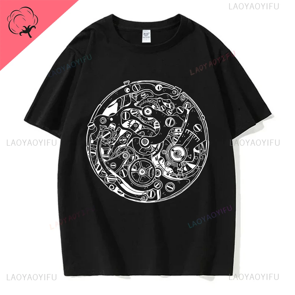 Watch Gear-T-shirt en coton imprimé graphique vintage pour hommes et femmes, horloger, collection d'horloges, mode décontractée, t-shirts Y2K