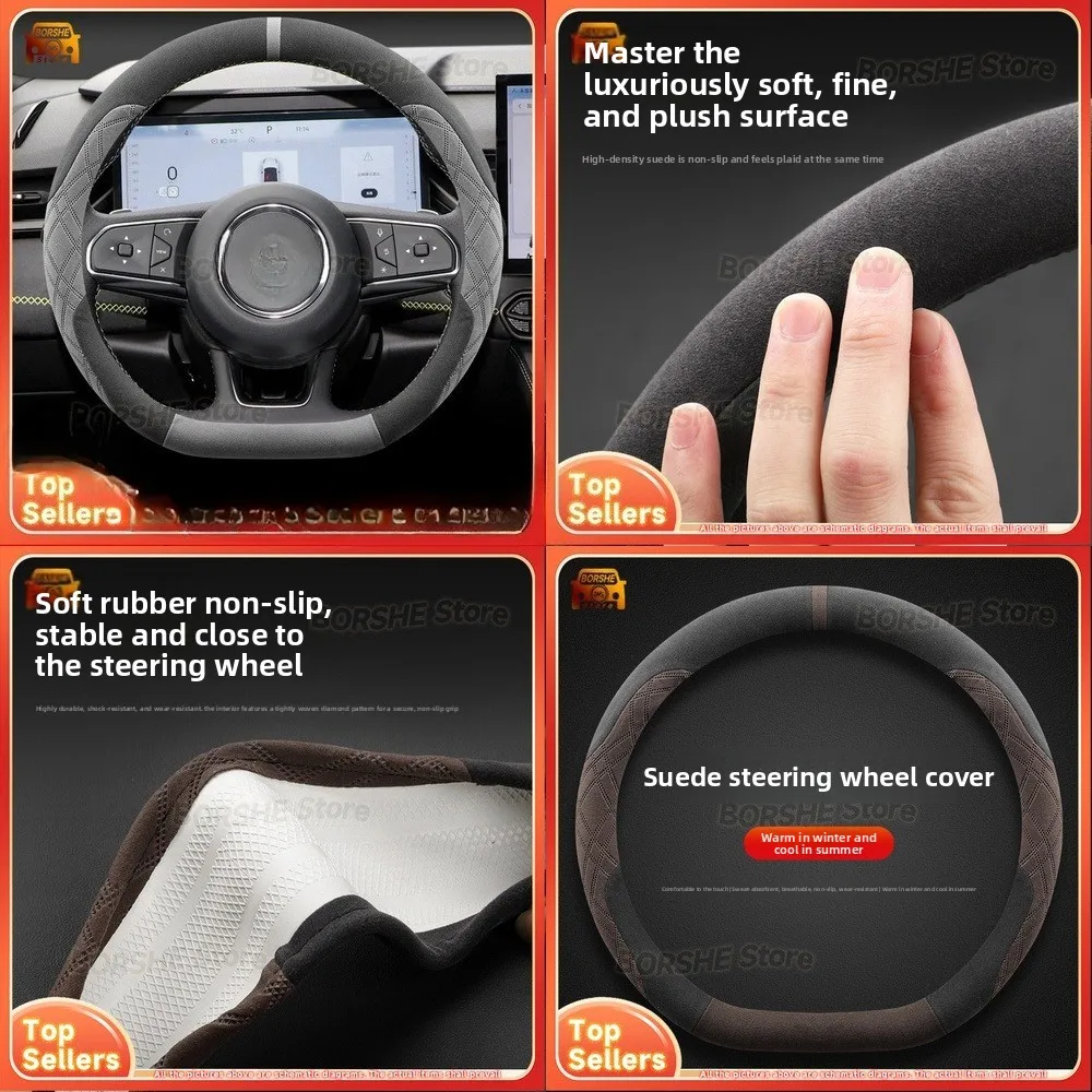 

2026 Cozy Faux Fur Steering Wheel Cover Suitable for Suitable for LYNK CO 03 01 02 06emp 07emp 08emp 09 Z10 Winter Auto