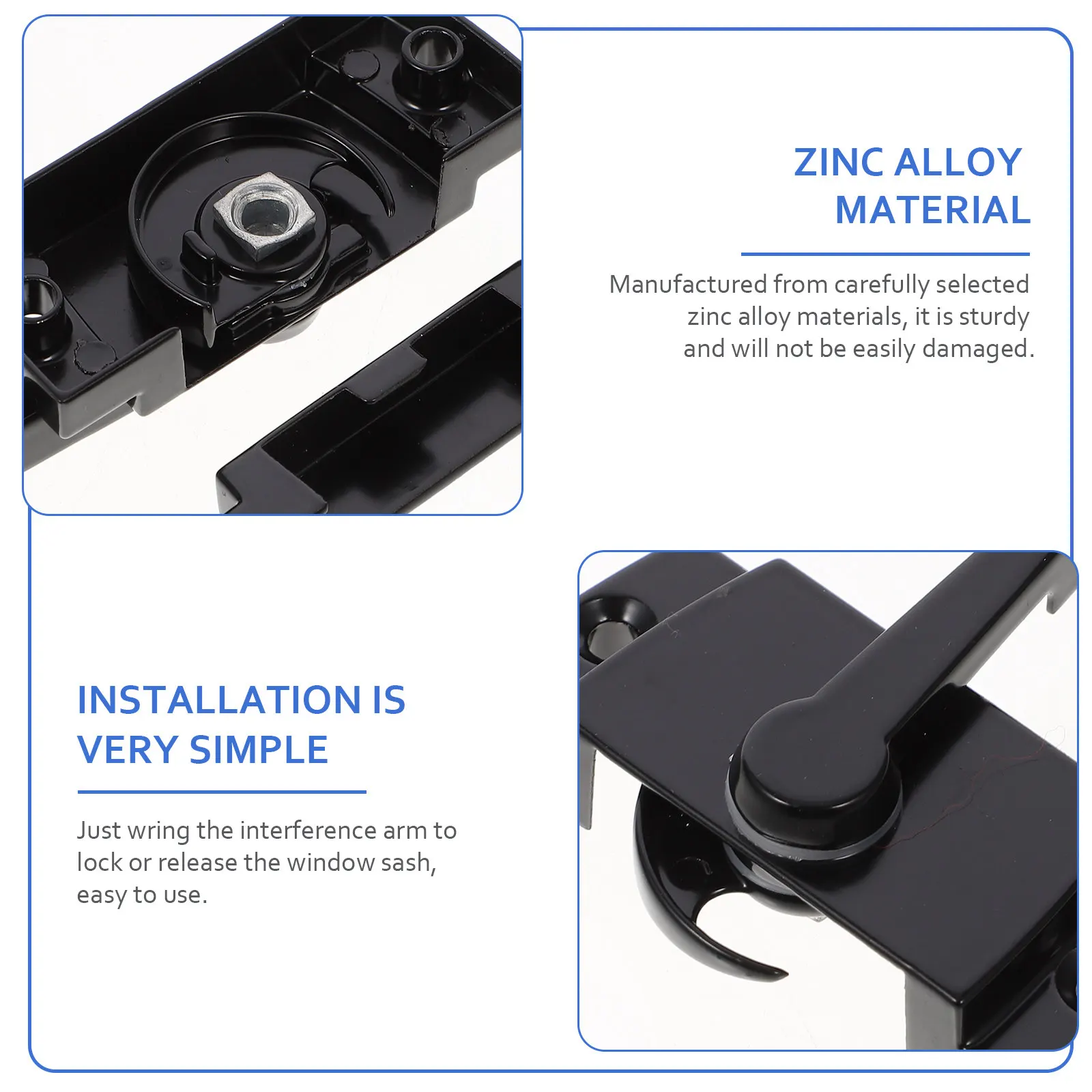 Window Sash Locks Anti Theft Security Latches for Sliding Windows Child Safety Home Protection