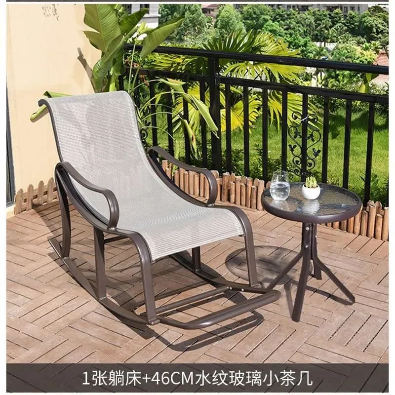 Adult Recliner Rocking Chair for Home Outdoor Garden Balcony Leisure Elderly Nap Comfortable Backrest Happy Chair