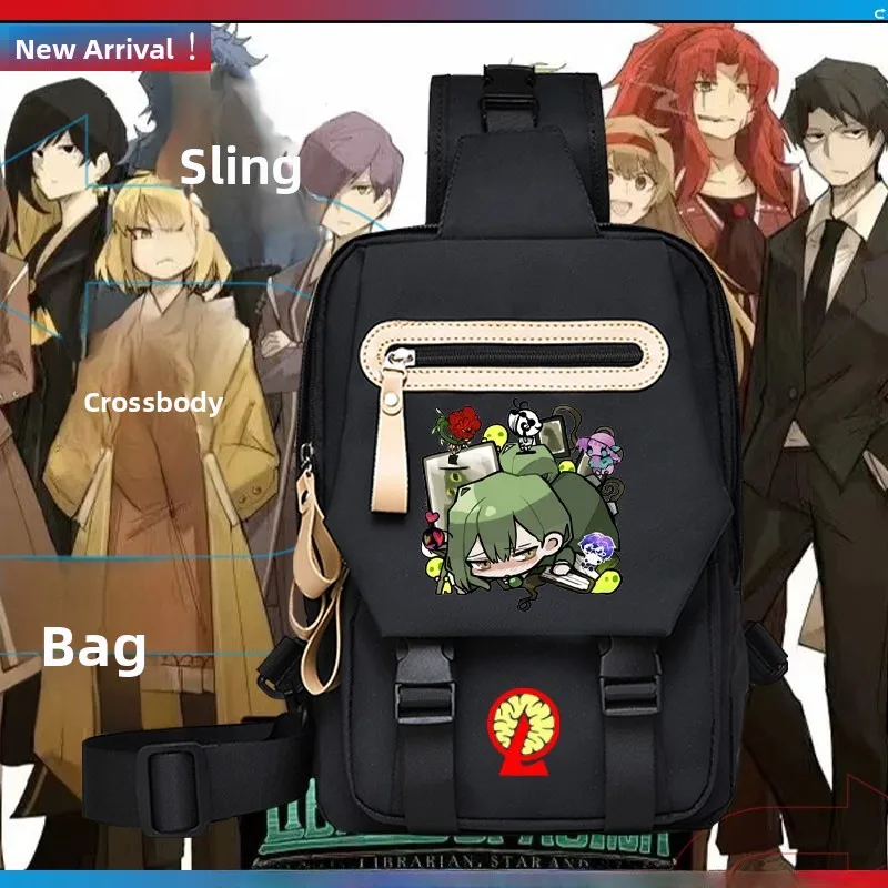 カジュアルクロスボディバッグユニセックスシングルショルダースリングバッグティーンエイジャーと若い大人向けのレジャーチェストバッグプリントオックスフォード生地
