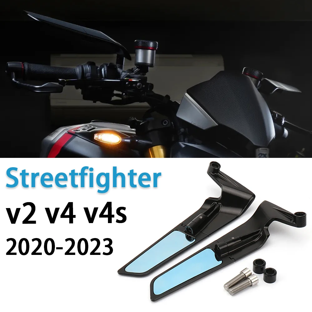 

For Ducati Streetfighter V2 V4 V4S Accessories Mirror 2020-2023 Streetfighter V2 V4 Motorcycle Mirrors Stealth Winglets Mirror