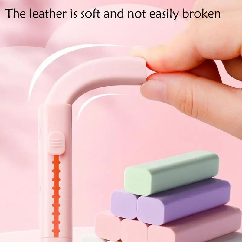 Push Pull Eraser Cute Cartoon Slide Erasers For Kids Expandable Cartoon Cute Design For School Creative Retractable Pencil