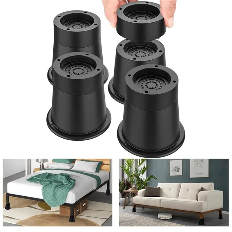 ABRW-Bottom Lifters For Furniture Heavy Duty Round Rubber For Sofas, Tables, Beds And Chairs Lifters