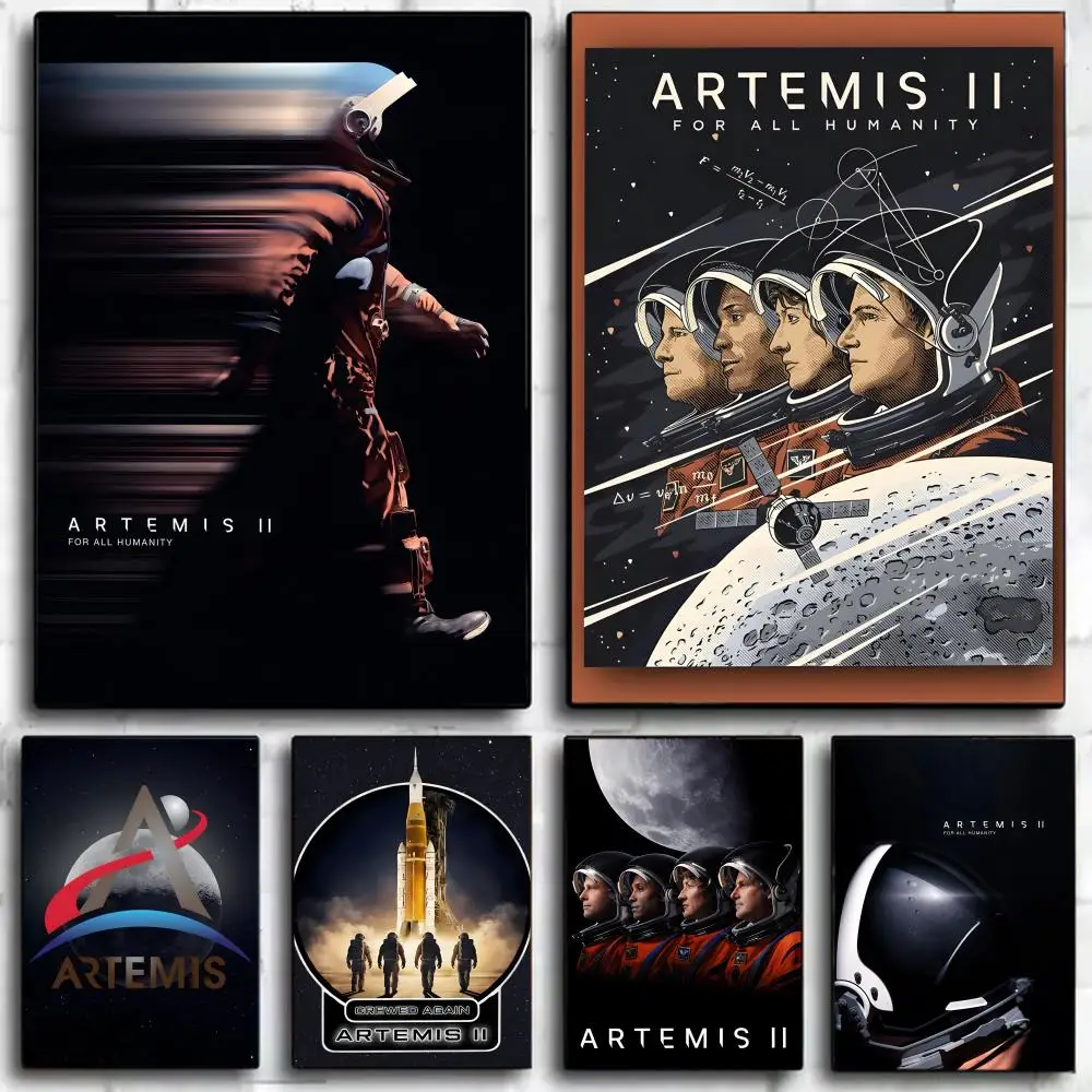 Aerospace Exploration A-Artemis II Poster, Wandkunstdruck, Poster, dekoratives Wandbild, Heimdekoration, Geschenk, ungerahmt