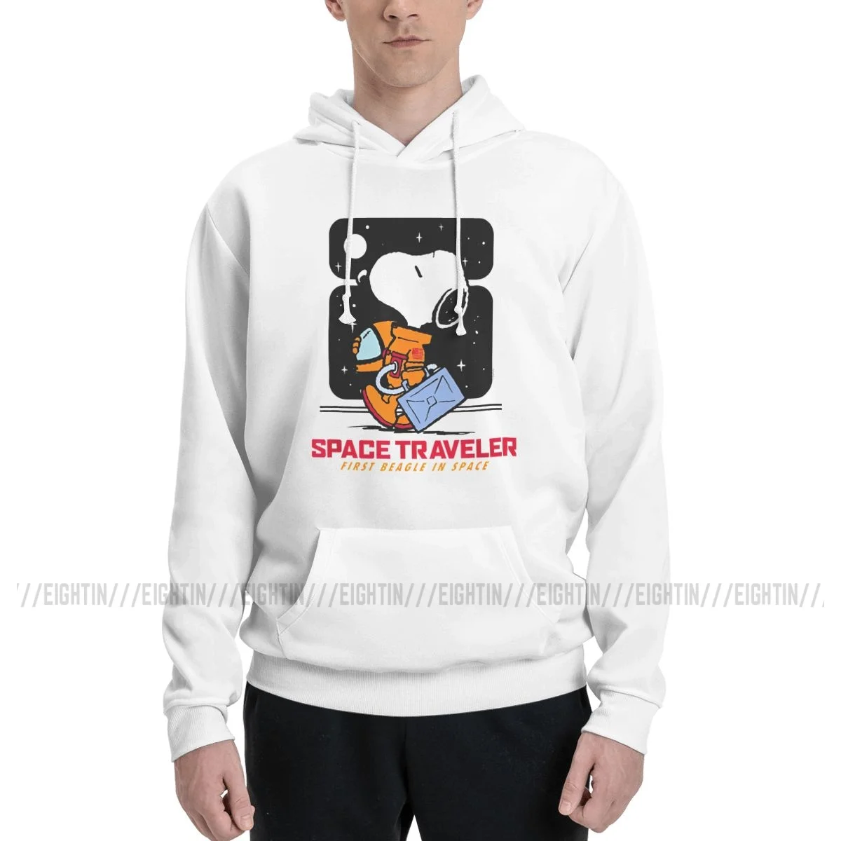 

Space Traveler Snoopy High Quality Sweatshirts Men'sCartoon Hooded Hoodie Autumn Pullover