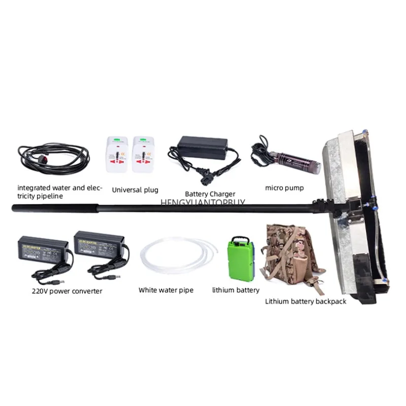 Rooftop Window Glass Wet and Dry Clean Tool 150w Electric Rotating Solar Panel Cleaning Roller Brush 2