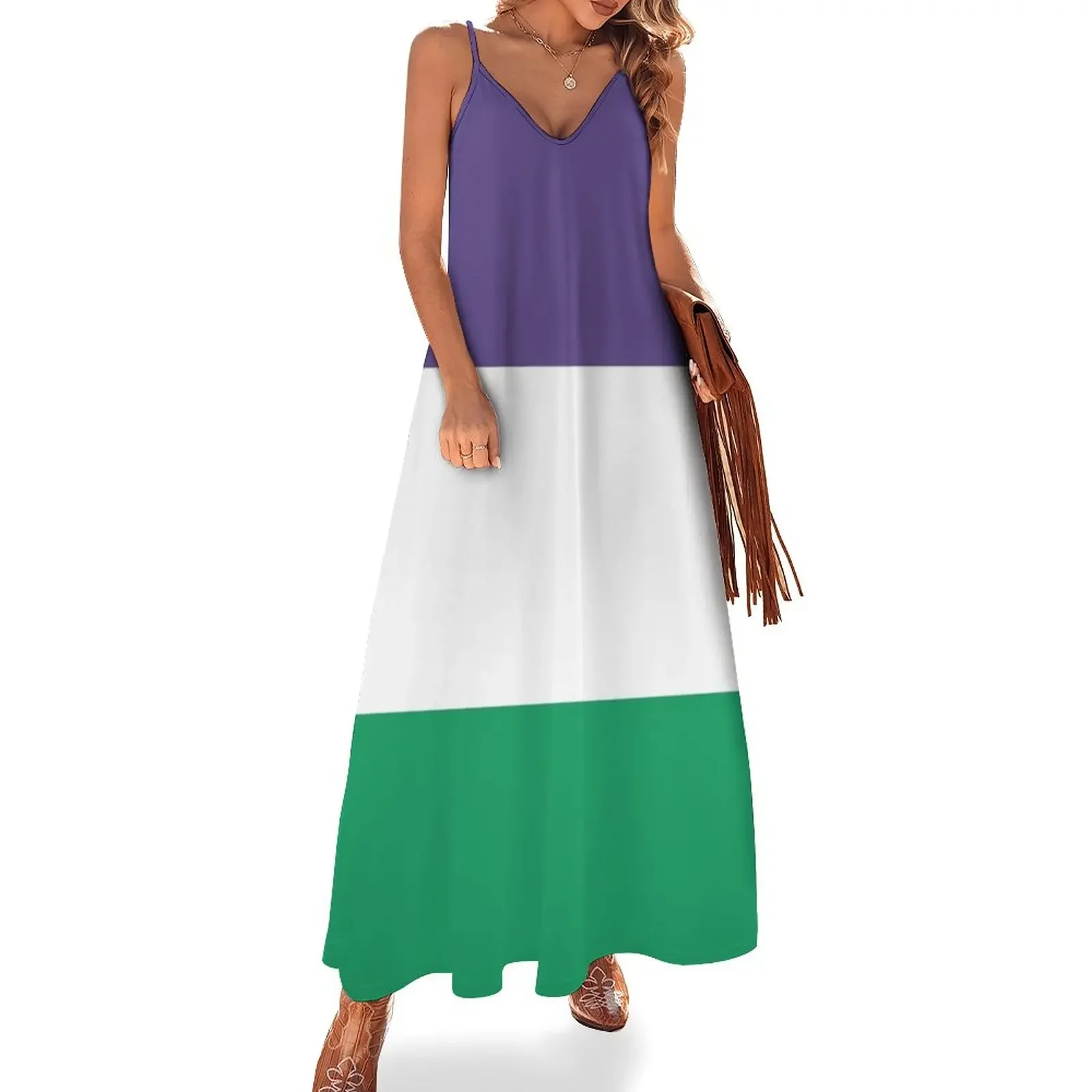 

Suffragette Flag Sleeveless Dress dress party evening elegant luxury celebrity clothes for women Dress