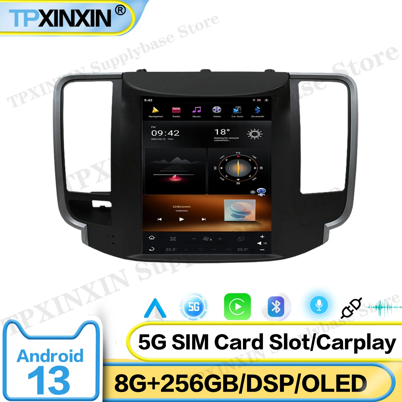 

Intelligent Qualcomm Car Radio With Carplay Android 13 Screen For Nissan Teana 2008-2011 GPS Navigation Upgrade IPS Head Unit