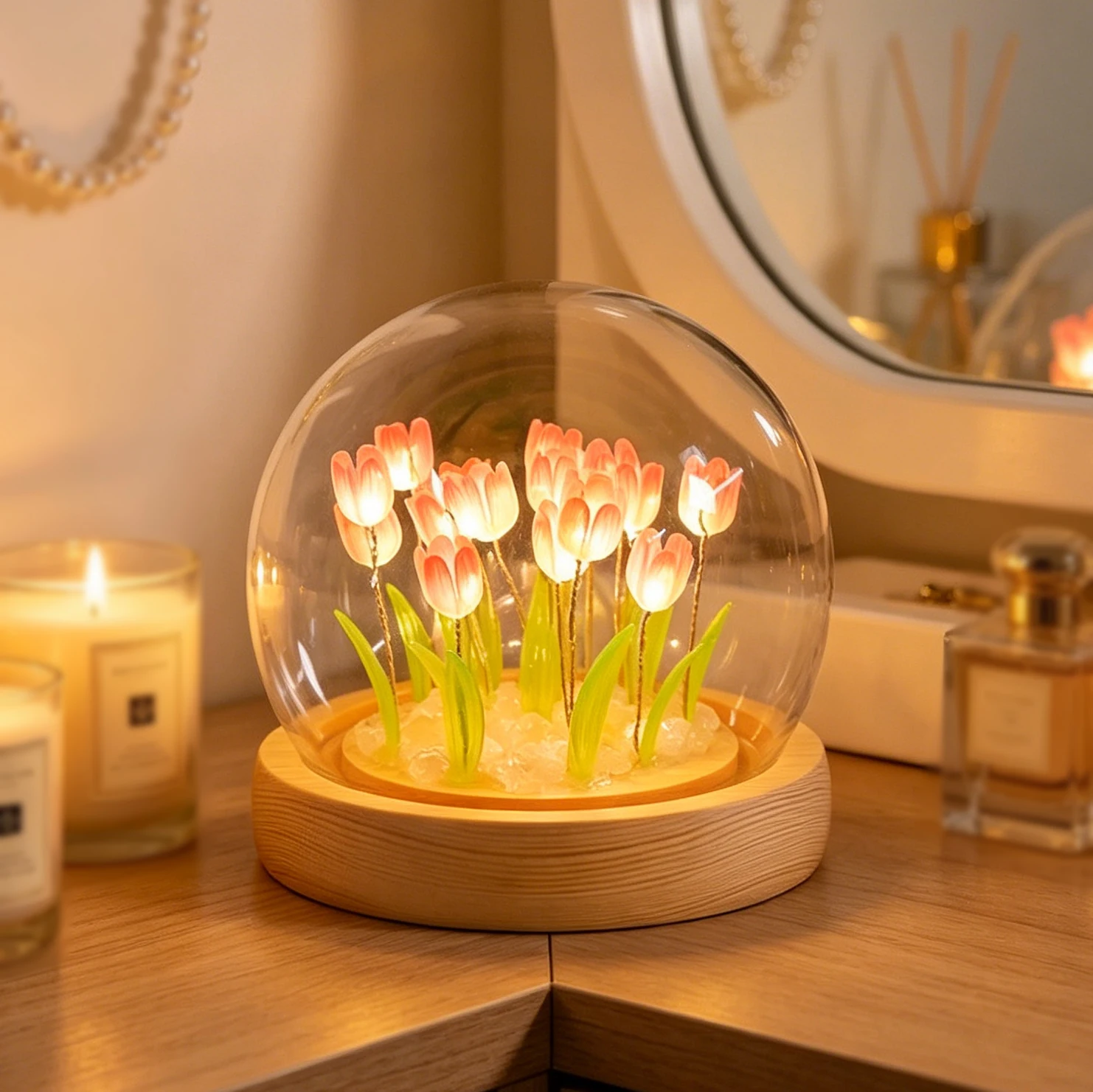 luz-noturna-led-tulipa-lampada-floral-artesanal-com-base-de-madeira-e-cupula-de-vidro-opcional-para-quarto-decoracao