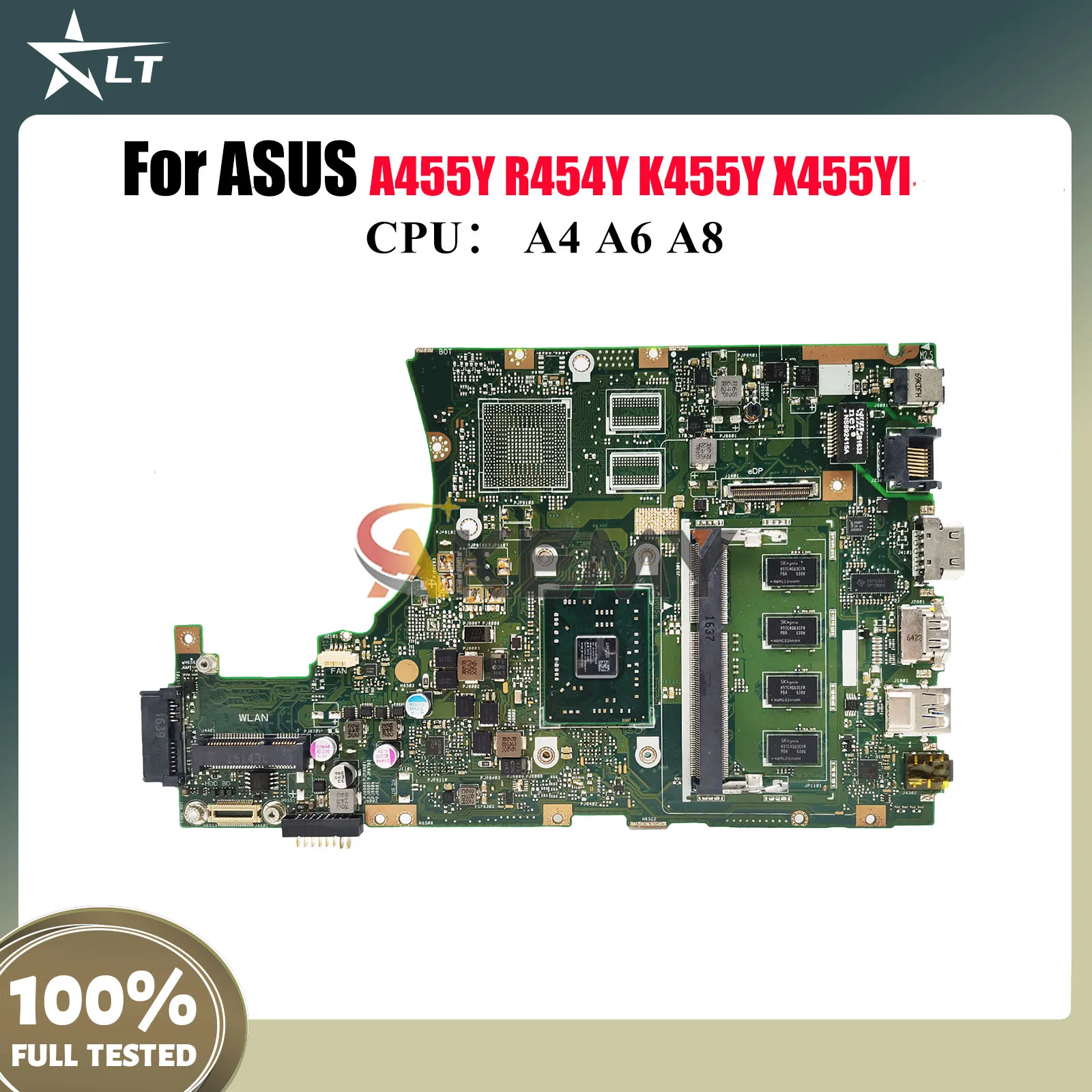 

X455YA Laptop Motherboard For ASUS VivoBook X455Y R454Y F455Y A455Y K455Y R455Y X455YI Mainboard With A4 A6 A8 CPU tests OK stk