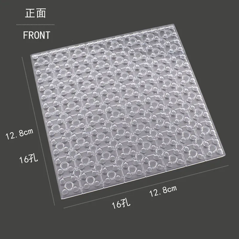 16*16 Dots BasePlates Transparent Small Particle Building Block Plate double Side Baseplate Compatible with Lego City blocks