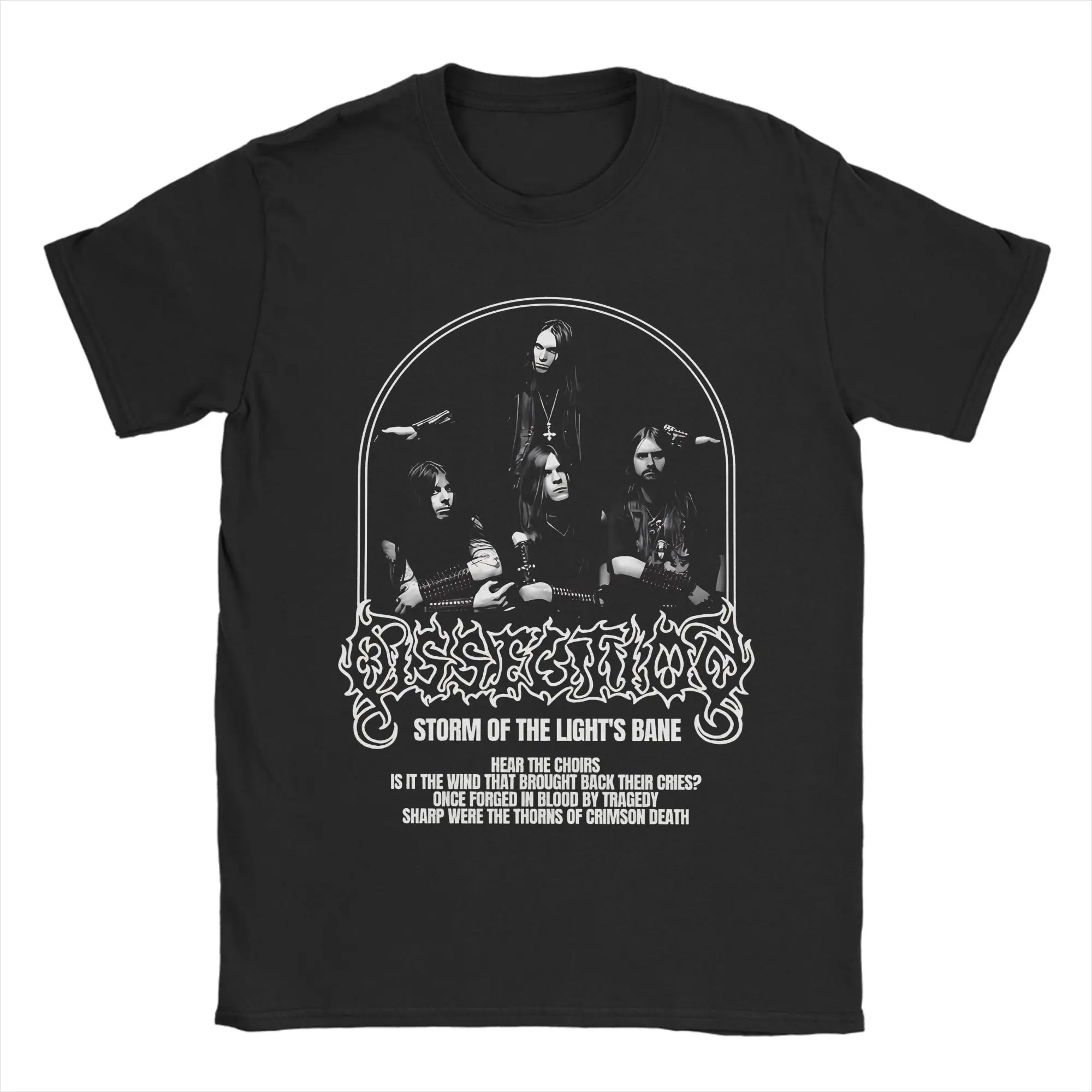 

Dissection Band Rock T Shirt for Men Pure Cotton Vintage T-Shirt O Neck Band Tee Shirt Short Sleeve Clothes Gift Idea