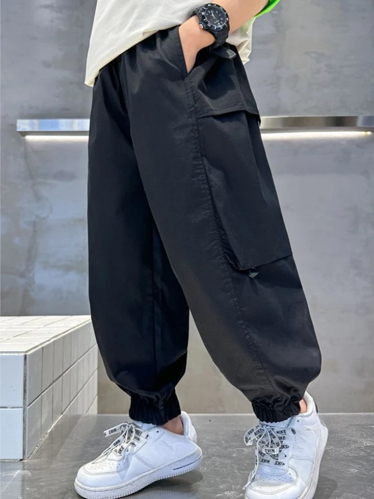 2026 Boys Summer Quick Dry Casual Lightweight Sports Pants New Mosquito Repellent Trendy Kids Clothing