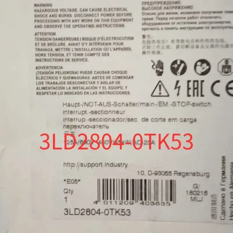 3LD2804-0TK53 3LD2804 0TK53 Brand New Switch