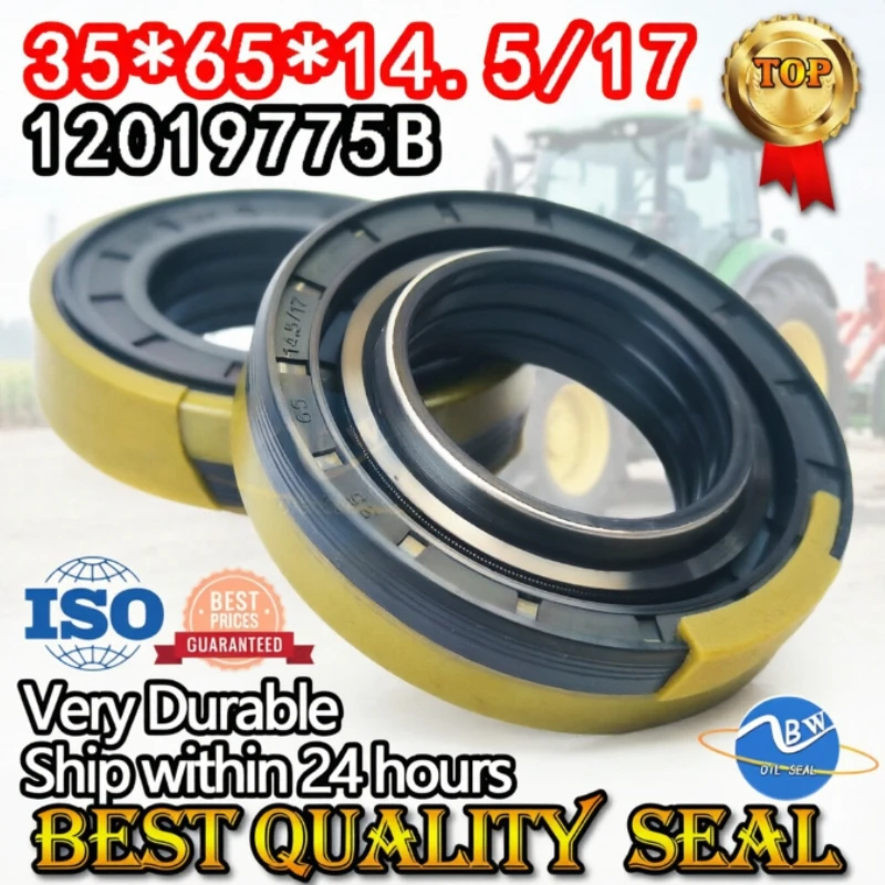 12019775B NBR Hub Shaft Oil Seal 35*65*14.5/17mm Rotating Core Box Seal Tractor Mixer Parts ISO9001