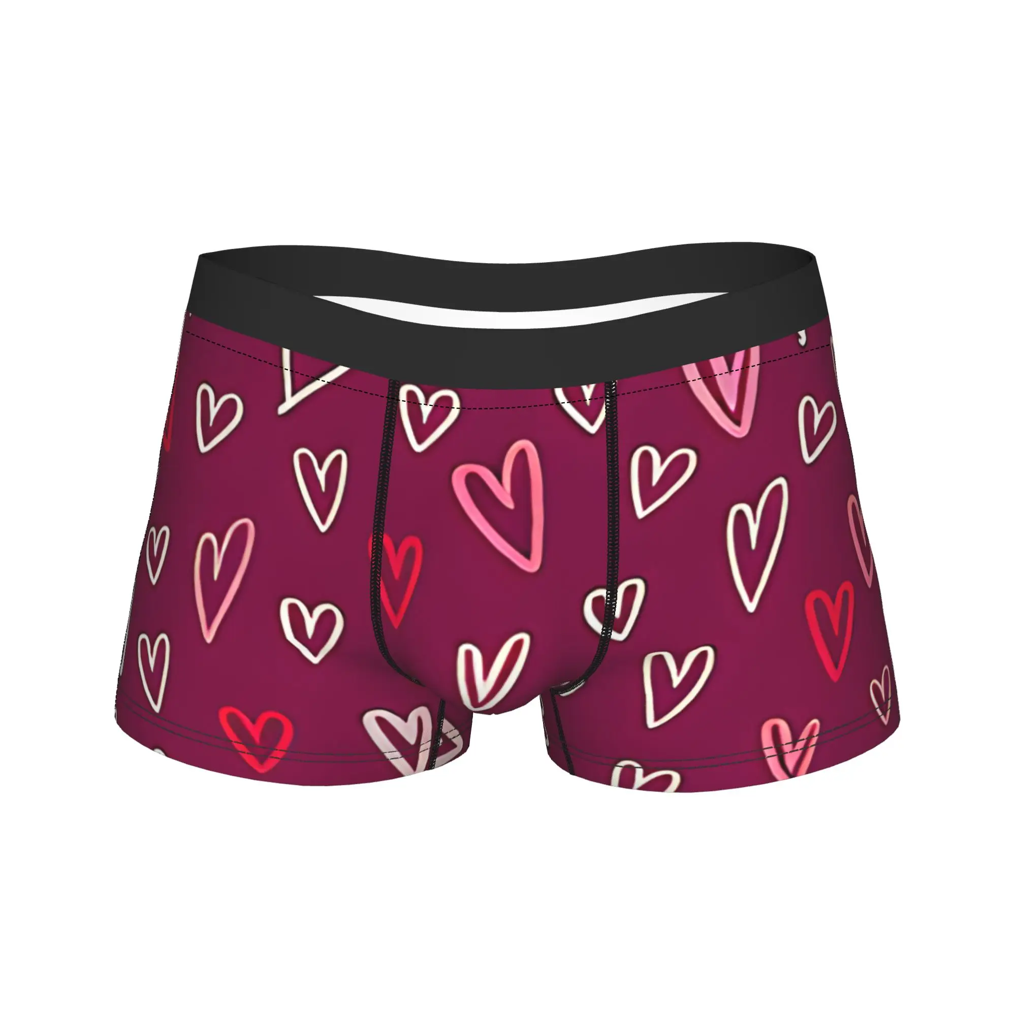 Red Heart Love Heart boyfriend Merch Boxers Shorts Fun Underwear  Boxer Briefs Gag Gift For Men
