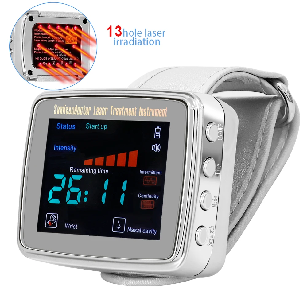 orologio-professionale-per-terapia-laser-650nm-lllt-pannello-per-fototerapia-a-13-fori-per-naso-rinite-acufeni-ipertensione-diabete-colesterolo