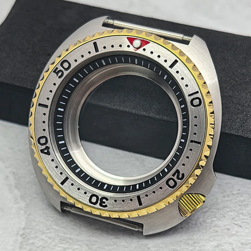 44MM 6105 6309 Turtle Abalone Case NH35 Case Fits 7S26 4R NH38 NH35 NH36 Movement 28.5MM Dial Mod Sapphire Glass NH35 Case Parts