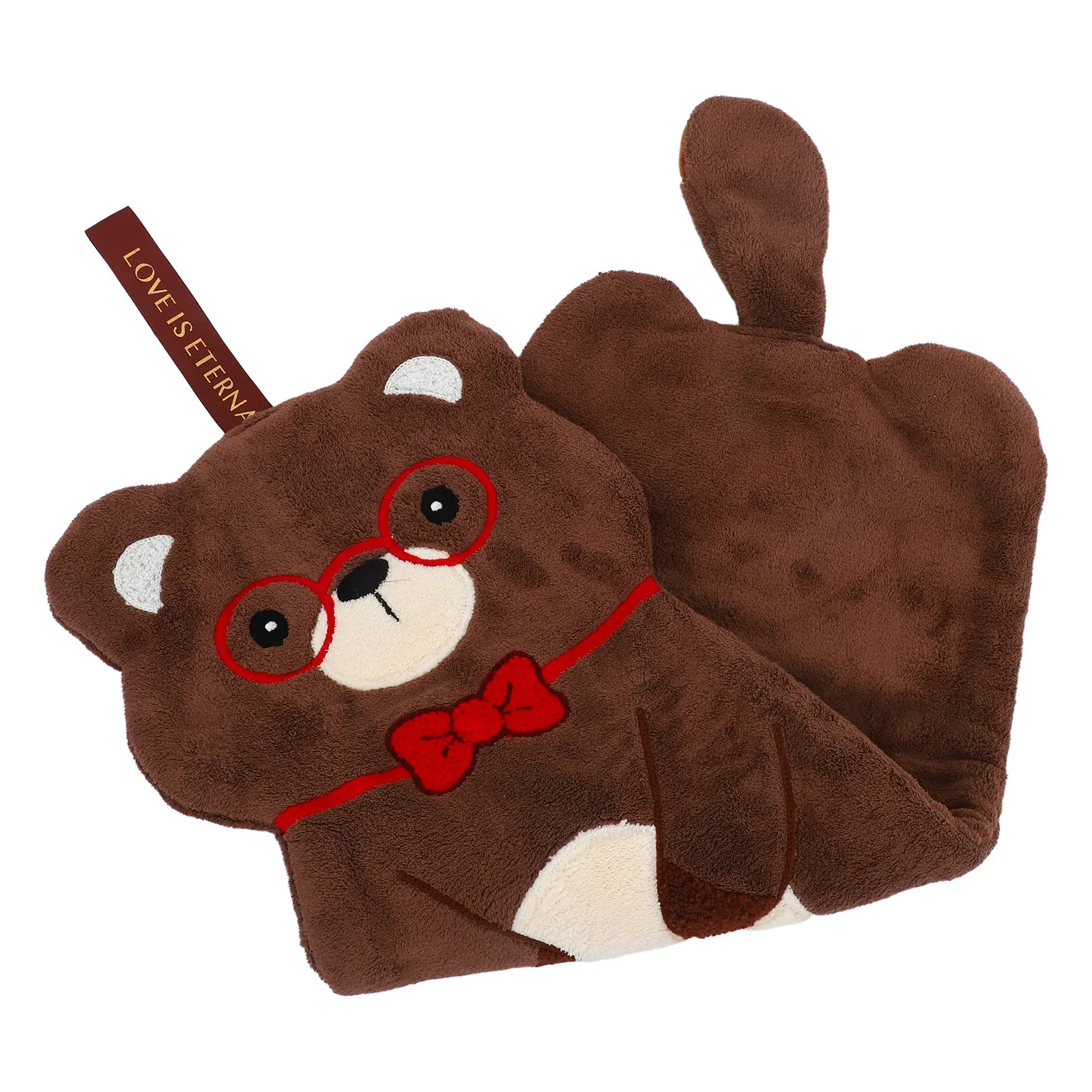 Cartoon Animal Hand Towel Cute Puppy Soft Absorbent Quick Dry Hanging Washcloth for Kitchen Bathroom Kids Room