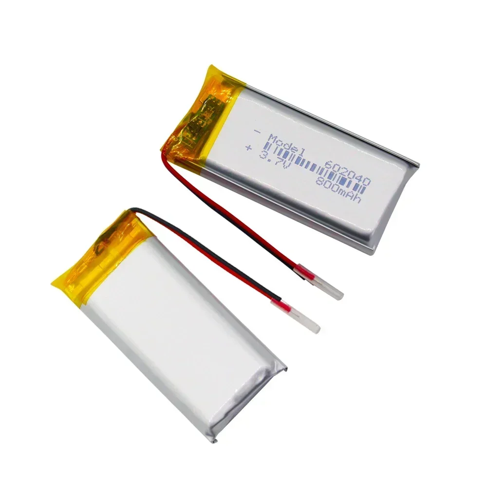 602040   3.7 فولت 800 مللي أمبير بطارية ليثيوم بوليمر ليثيوم أيون قابلة للشحن لنظام تحديد المواقع MP3 MP4 MP5 جهاز تسجيل فيديو رقمي للسيارات تاكوغراف سماعة خلية ليثيوم أيون