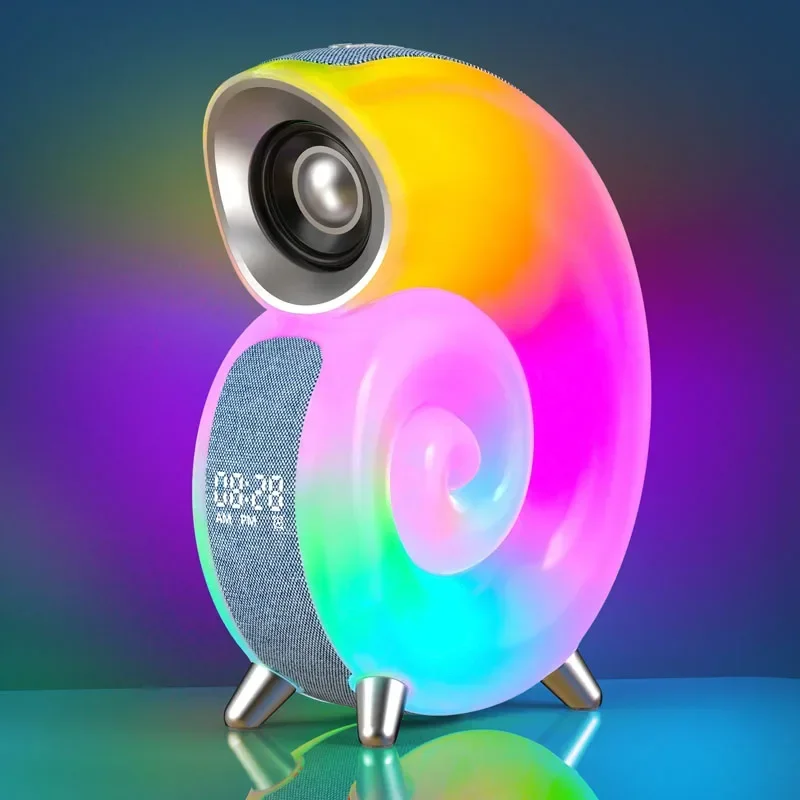 ooth Speaker App Control RGB Night Light Las Lomp Alarm Clock Portable WirelesBluetudspeaker Music HiFi Stereo Sound Subwoofer